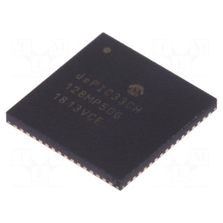 DsPIC microcontroller | SRAM: 20kB | Memory: 128kB | QFN64 | 3÷3.6VDC