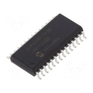 IC: dsPIC microcontroller | 12kB | 512BSRAM | SO28 | 3.3÷5VDC | DSPIC