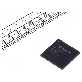 IC: PIC microcontroller | 1024kB | 2.2÷3.6VDC | SMD | QFN64 | PIC32