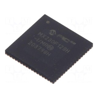 IC: PIC microcontroller | 128kB | 2.3÷3.6VDC | SMD | QFN64 | PIC32