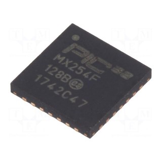 IC: PIC microcontroller | 128kB | 2.3÷3.6VDC | SMD | QFN44 | PIC32 | 8MHz