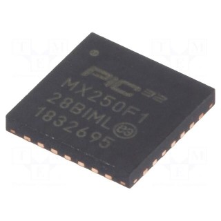 IC: PIC microcontroller | 128kB | 2.3÷3.6VDC | SMD | QFN28 | PIC32 | 8MHz