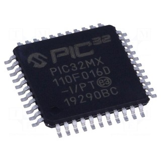 IC: PIC microcontroller | 16kB | 2.3÷3.6VDC | SMD | TQFP44 | PIC32