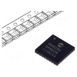 IC: PIC microcontroller | 256kB | 2÷3.6VDC | SMD | QFN28 | PIC32