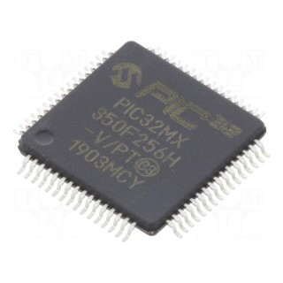 IC: PIC microcontroller | 256kB | 2.3÷3.6VDC | SMD | TQFP64 | PIC32