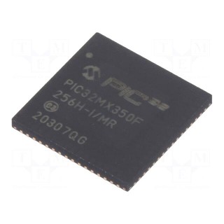 IC: PIC microcontroller | 256kB | 2.3÷3.6VDC | SMD | QFN64 | PIC32 | 8MHz
