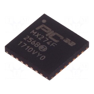 IC: PIC microcontroller | 256kB | 2.5÷3.6VDC | SMD | QFN28 | PIC32