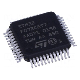 IC: ARM microcontroller | 48MHz | LQFP48 | 1.65÷3.6VDC