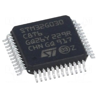 ARM microcontroller | Flash: 64kB | 64MHz | SRAM: 8kB | LQFP48