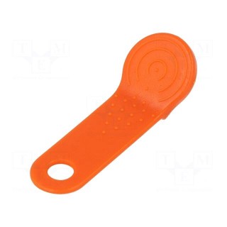 Pellet memory holder in a keychain | orange