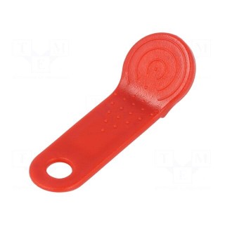 Pellet memory holder in a keychain | red