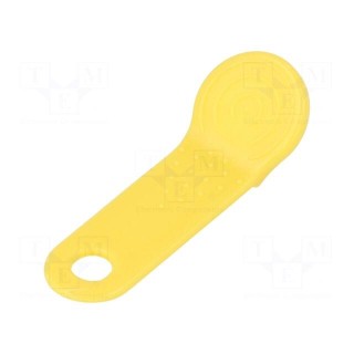 Pellet memory holder in a keychain | yellow