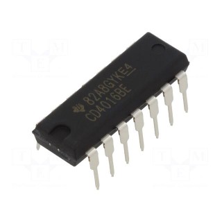 IC: analog switch | multiplexer | Ch: 4 | Outputs: 1 | DIP14 | 3÷18VDC