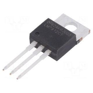 IC: voltage regulator | fixed | -12V | 1.5A | TO220 | THT | Channels: 1