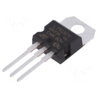 IC: voltage regulator | linear,fixed | -15V | 1A | TO220AB | THT | tube