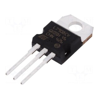 IC: voltage regulator | linear,fixed | -8V | 1.5A | TO220AB | THT