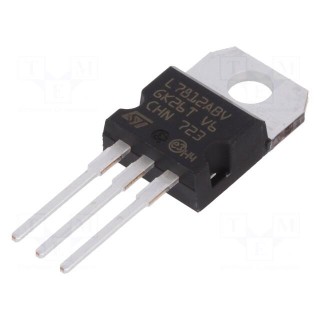 IC: voltage regulator | linear,fixed | 12V | 1.5A | TO220AB | THT