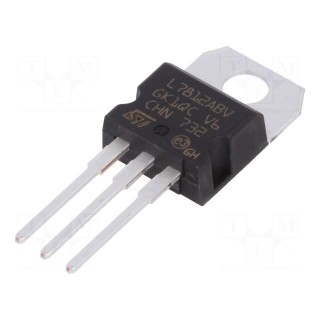IC: voltage regulator | linear,fixed | 12V | 1.5A | TO220AB | THT | tube