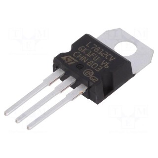 IC: voltage regulator | linear,fixed | 12V | 1.5A | TO220 | THT