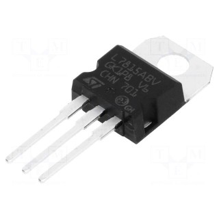 IC: voltage regulator | linear,fixed | 15V | 1.5A | TO220AB | THT | tube