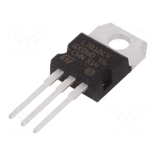 IC: voltage regulator | linear,fixed | 18V | 1.5A | TO220AB | THT | tube