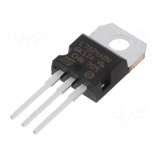IC: voltage regulator | fixed | 24V | 1.5A | TO220AB | THT | Package: tube