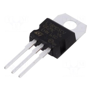 IC: voltage regulator | linear,fixed | 5V | 0.5A | TO220AB | THT | ±4%