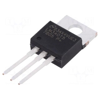 IC: voltage regulator | linear,fixed | 5V | 1.5A | TO220-3 | THT | tube
