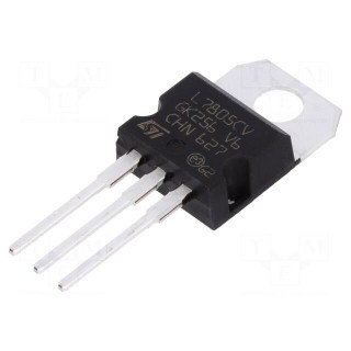 IC: voltage regulator | linear,fixed | 5V | 1.5A | TO220AB | THT | tube