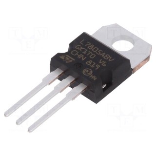 IC: voltage regulator | linear,fixed | 5V | 1.5A | TO220AB | THT