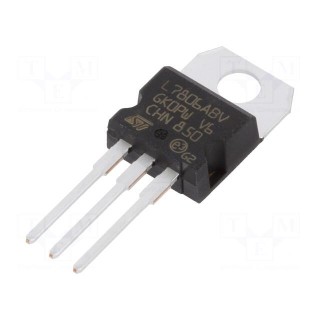 IC: voltage regulator | fixed | 6V | 1.5A | TO220AB | THT | Package: tube