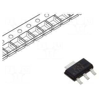 IC: voltage regulator | LDO,fixed | 12V | 0.5A | SOT223 | SMD | reel,tape