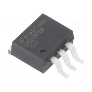 IC: voltage regulator | LDO,fixed | 3.3V | 0.5A | TO263-3 | SMD | tube