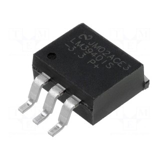 IC: voltage regulator | LDO,fixed | 3.3V | 1A | TO263 | SMD | Channels: 1
