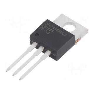 IC: voltage regulator | LDO,fixed | 3.3V | 3A | TO220-3 | THT | tube | ±4%