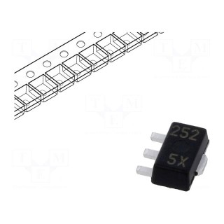 IC: voltage regulator | LDO,linear,fixed | 3.3V | 150mA | SOT89-3 | SMD