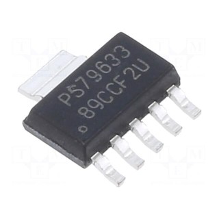 IC: voltage regulator | LDO,fixed | 3.3V | 1A | SOT223-6 | SMD