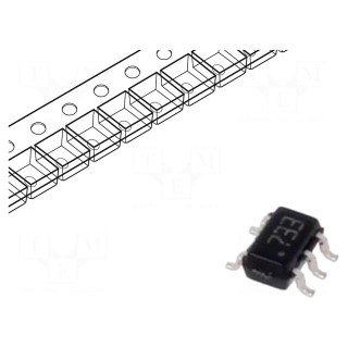 IC: voltage regulator | LDO,linear,fixed | 3.3V | 85mA | SOT323-5L