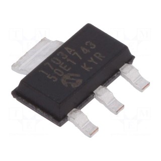 IC: voltage regulator | LDO,linear,fixed | 5V | 250mA | SOT223-3 | SMD