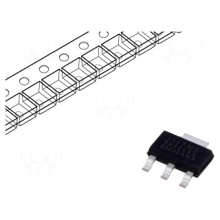 IC: voltage regulator | LDO,linear,fixed | 5V | 0.8A | SOT223 | SMD