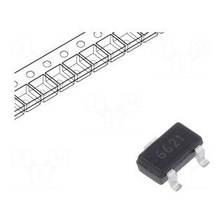 IC: voltage regulator | linear,fixed | 3.3V | 200mA | SOT23-3 | SMD