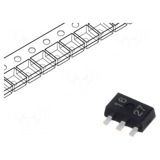 IC: voltage regulator | linear,fixed | 3.3V | 250mA | SOT89-3 | SMD