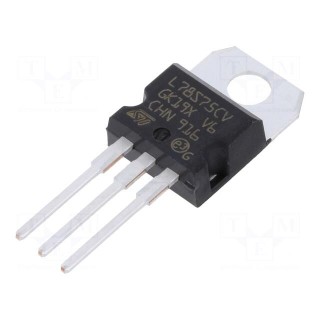 IC: voltage regulator | linear,fixed | 7.5V | 2A | TO220AB | THT | tube