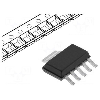 IC: voltage regulator | LDO,fixed | 3.3V | 1A | SOT223-6 | SMD | tube