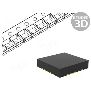 PIC microcontroller | Memory: 64kB | SRAM: 16kB | 2÷3.6VDC | SMD | QFN20
