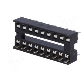 Socket: integrated circuits | DIP18 | 7.62mm | THT | Pitch: 2.54mm