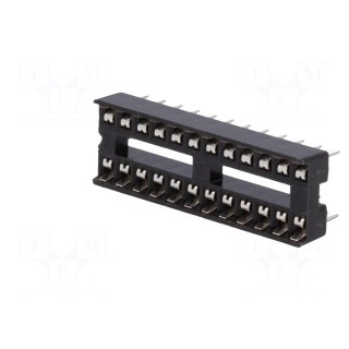 Socket: integrated circuits | DIP24 | 7.62mm | THT | Pitch: 2.54mm