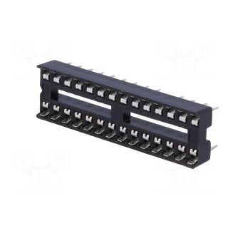 Socket: integrated circuits | DIP28 | 7.62mm | THT | Pitch: 2.54mm