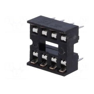 Socket: integrated circuits | DIP8 | 7.62mm | THT | Pitch: 2.54mm