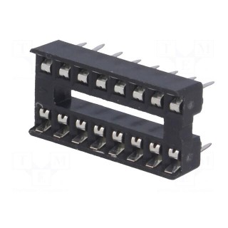 Socket: integrated circuits | DIP16 | 7.62mm | THT | Pitch: 2.54mm